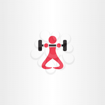 man lifting weights bodybuilder logo vector 