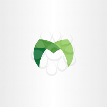 m logotype sign symbol icon green vector element 