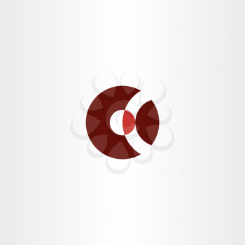 red sign symbol o logo letter design