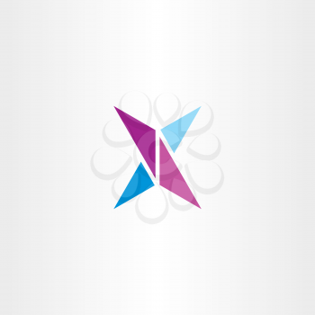 x logo letter purple blue symbol icon 