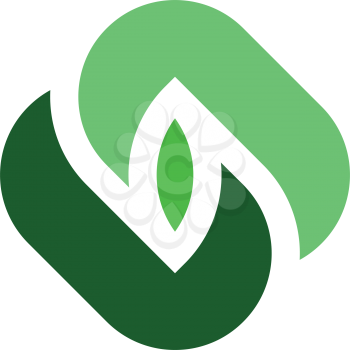 abstract logo eco green ecology vector 