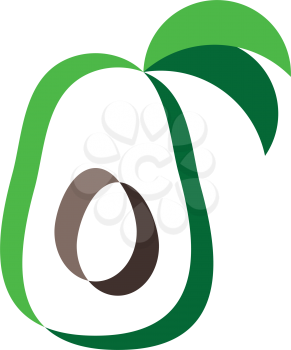 avocado icon fruit logo symbol design element