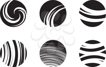 black globe icons sign vector design elements
