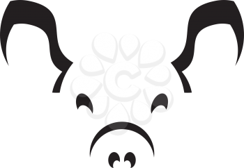 black pig logo icon symbol design element