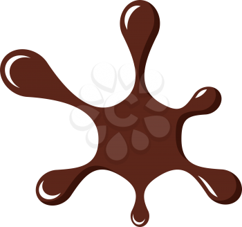 chocolate drop splash logo vector icon 