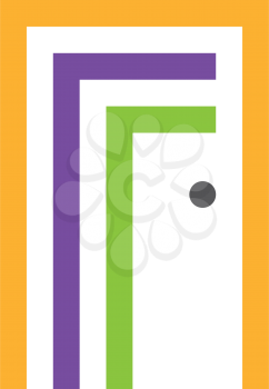 colorful door icon vector logo symbol 