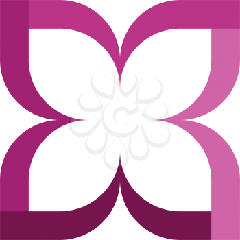 dark magenta abstract flower logo sign design 