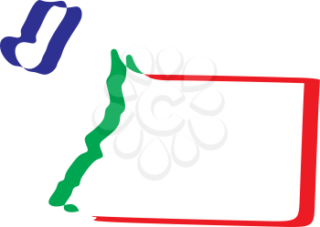 equatorial guinea map icon logo vector