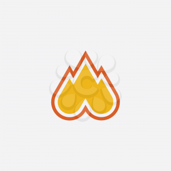 fire symbol logo icon vector design illustration