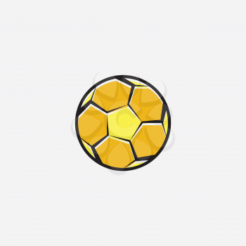 football yellow logo icon soccer ball 