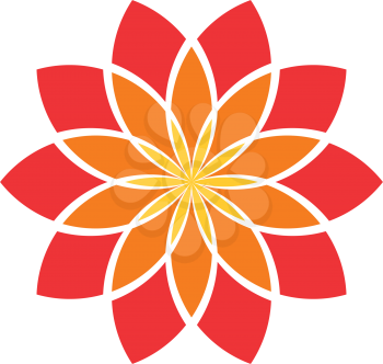 geometric circle abstract flower logo icon symbol 