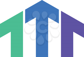 house arrow investment logo icon vector 
