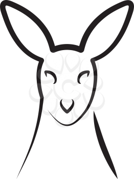 kangaroo black icon vector design 