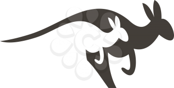 kangaroo running vector logo icon symbol 