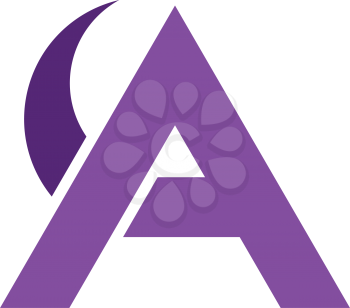 letter logo a purple vector symbol design 