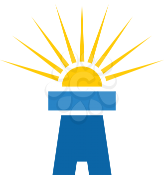 lighthouse logo vector icon sign 