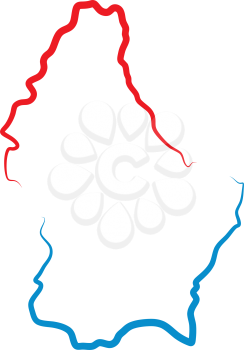 luxembourg map logo icon vector symbol 