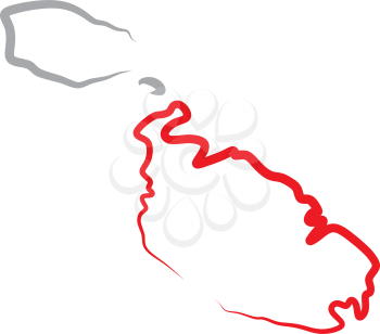 malta map icon logo vector symbol 