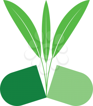 natural bio capsule pill herbal logo 