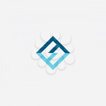 number 5 blue letter s logo symbol design