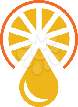 orange juice drop fruit logo icon