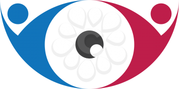 people eye logo optical shop icon vector 