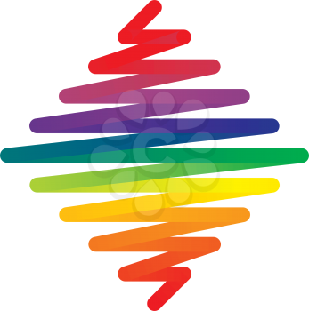 rainbow line abstract business logo 
