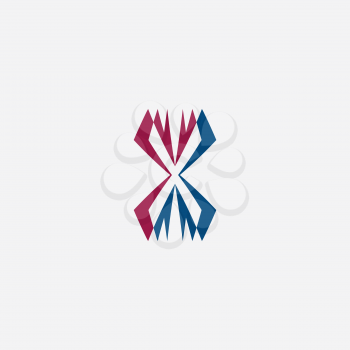 stylized vector x letter logotype symbol element