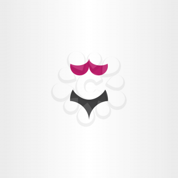 swimsuit bikini icon vector logo symbol design