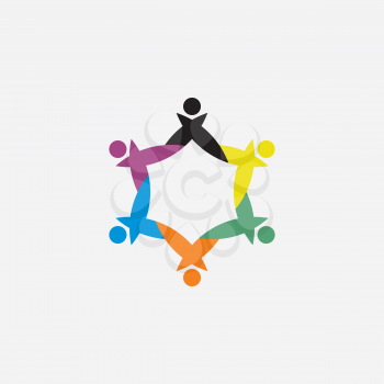 teamwork people group symbol illustration element logo 