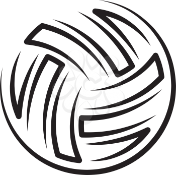 volleyball ball black icon logo vector 