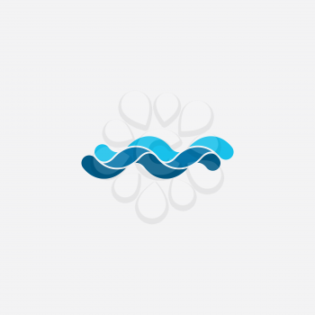 water design element wave vector icon design