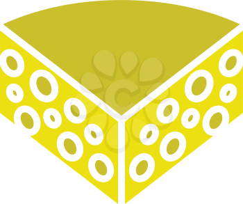 yellow cheese slice logo icon vector element