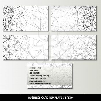 Set of business card templates vector illustration.