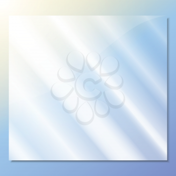 transparent glass on a blue background vector.