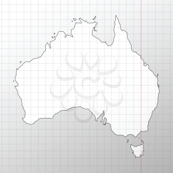 Australia map in a cage on white background vector.
