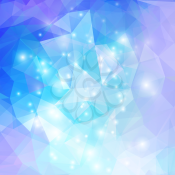 Abstract geometrical background with blue triangles vector illusttration.