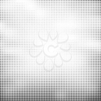 Halftone vector background. Abstract halftone effect with black dots on white background.