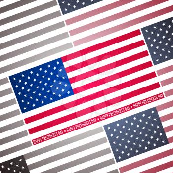 Presidents day background, abstract poster with american flag, vector illustration.