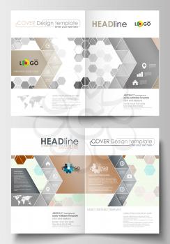 Business templates for brochure, magazine, flyer, booklet or annual report. Cover design template, easy editable blank, abstract flat layout in A4 size. Abstract gray color business background, modern
