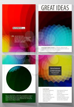 Business templates for brochure, magazine, flyer, booklet or annual report. Cover design template, easy editable vector, abstract flat layout in A4 size. Colorful design with overlapping geometric sha