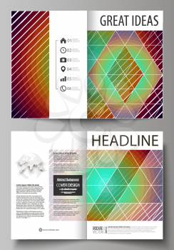 Business templates for bi fold brochure, magazine, flyer, booklet or annual report. Cover design template, easy editable vector, abstract flat layout in A4 size. Minimalistic design with circles, diag