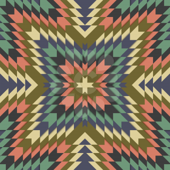 Seamless tribal pattern, geometrical ornament in ethno syle, ethnic hipster backdrop, vintage fashion design background