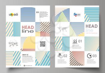 Business templates for brochure, magazine, flyer, booklet or annual report. Cover design template, easy editable vector, abstract flat layout in A4 size. Minimalistic design with lines, geometric shap