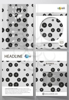 Business templates for brochure, magazine, flyer, booklet or annual report. Cover design template, easy editable vector, abstract flat layout in A4 size. Chemistry pattern, hexagonal design molecule s