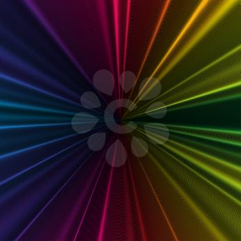 Colorful 3d background with abstract waves, lines. Bright color curves, swirl. Motion design. Colourful vector decoration