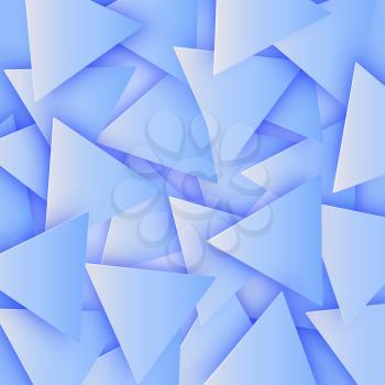 The blue colored abstract polygonal geometric texture, triangle 3d background. Triangular mosaic background for web, presentations or prints. Vector illustration