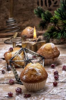 sponge cake and Christmas characters to the new year holiday