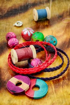 Elements for making jewelry from beads and leather straps