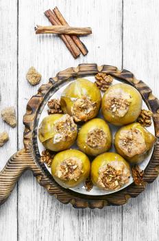 sugar apples stuffed with nuts,honey with cinnamon
